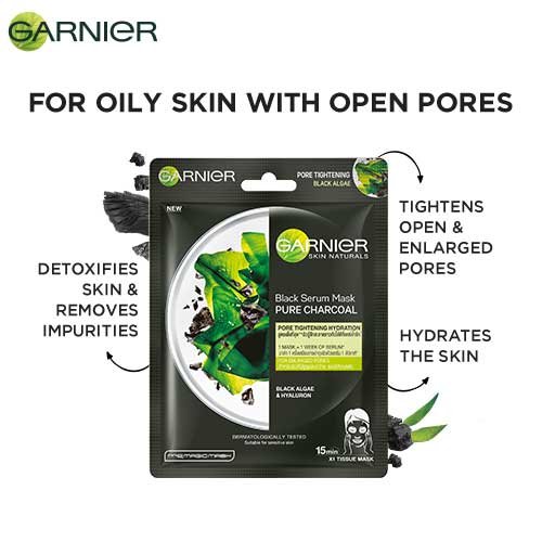 Garnier Serum Sheet Mask for Oily Skin with Open Pores